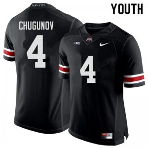 NCAA Ohio State Buckeyes Youth #4 Chris Chugunov Black Nike Football College Jersey DFQ2845LM